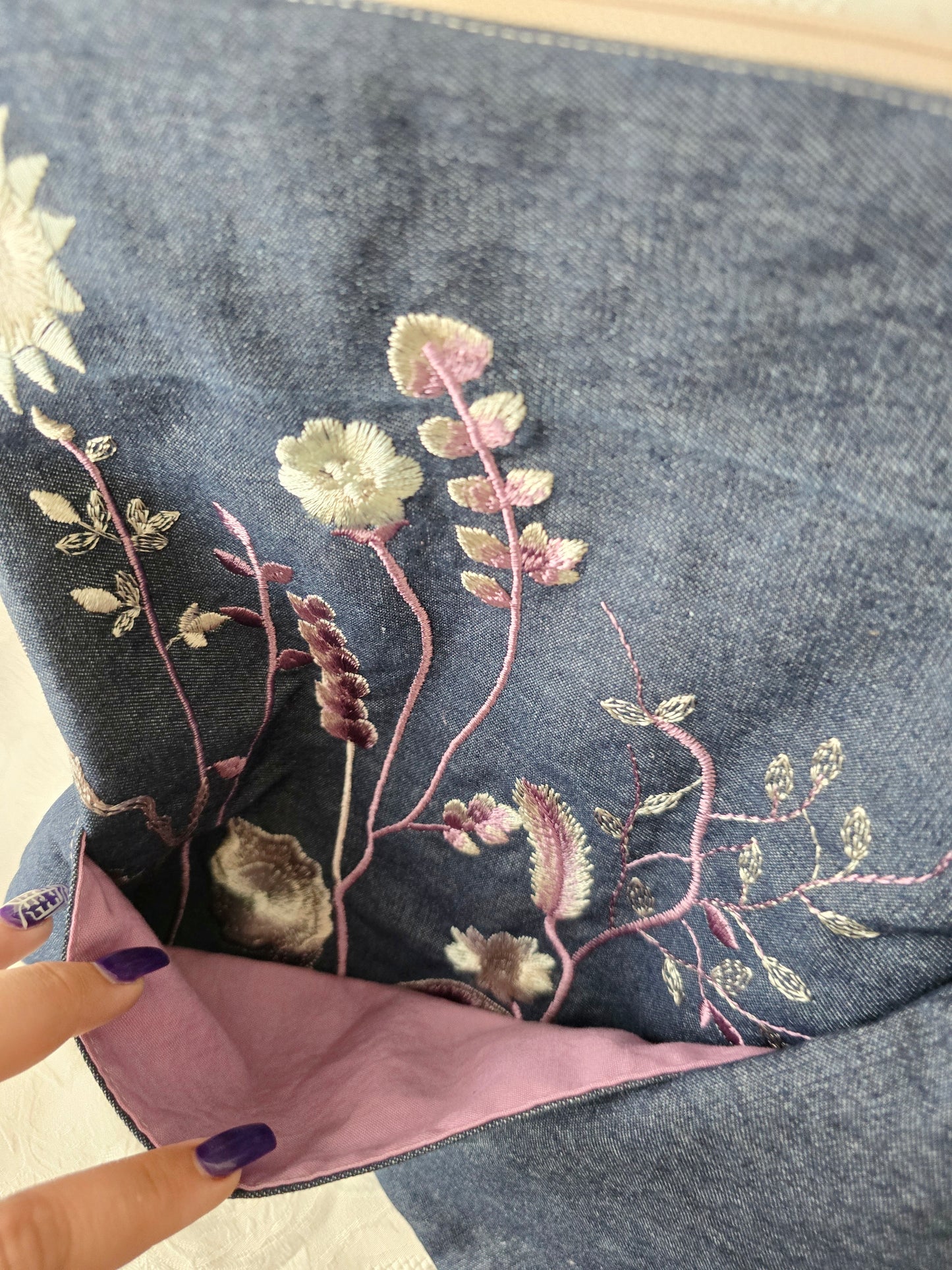 Climbing Floral Book Sleeve with Pocket