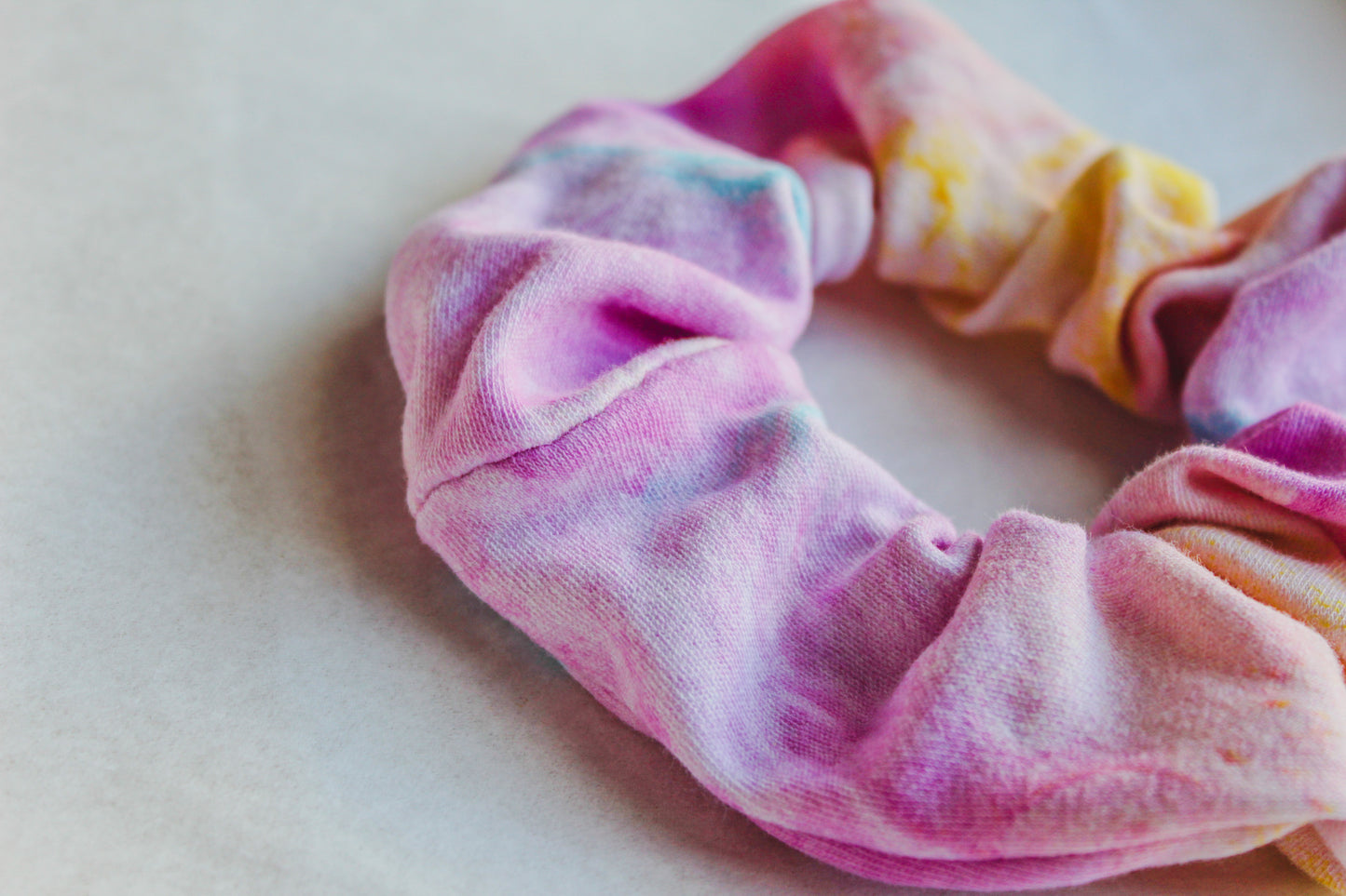 Sherbet tie-dye scrunchy