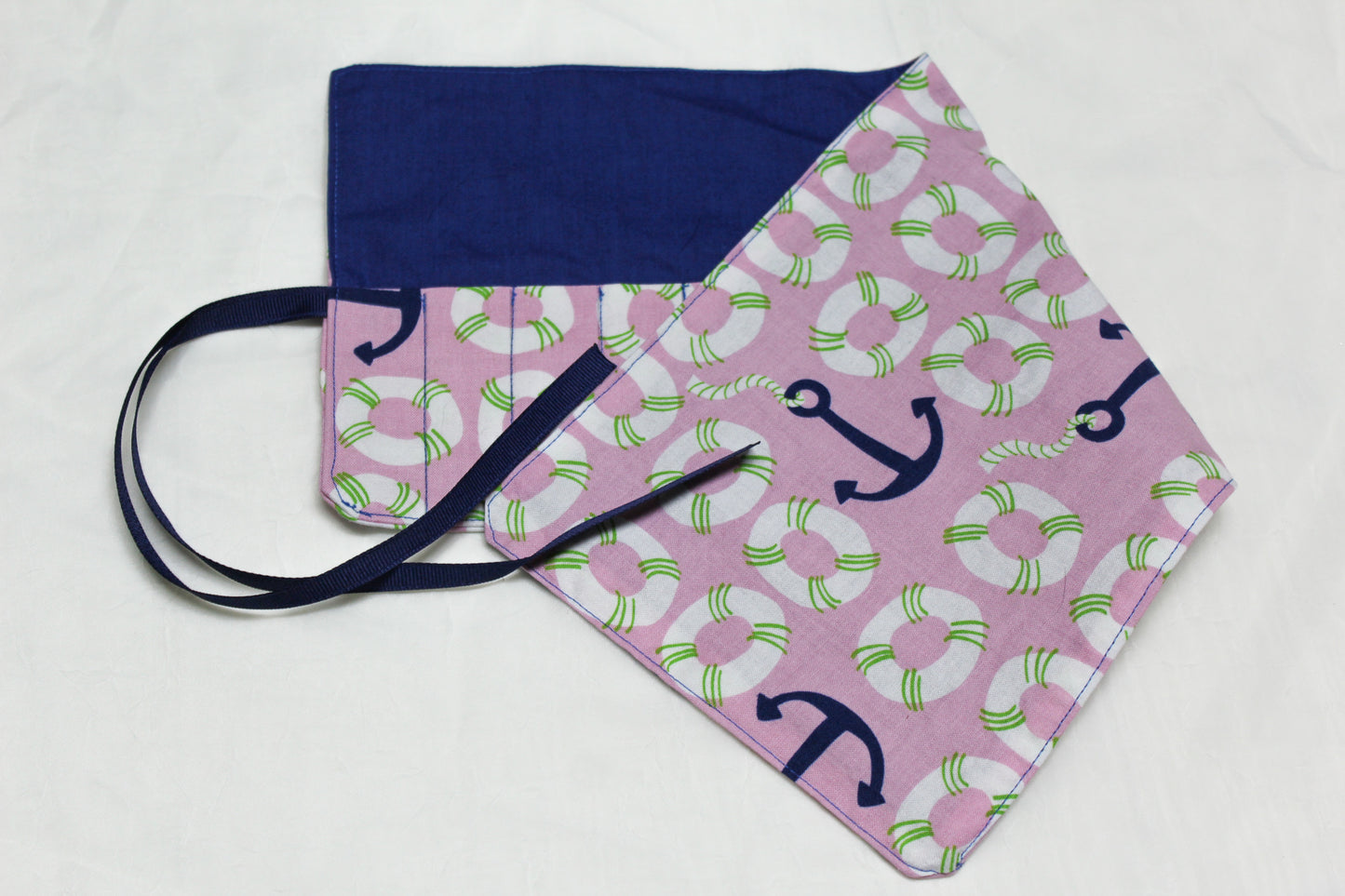 Anchor Print Writing Utensil Roll-up