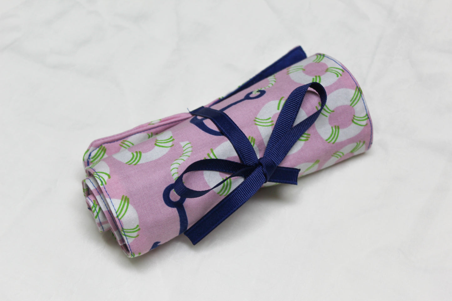 Anchor Print Writing Utensil Roll-up