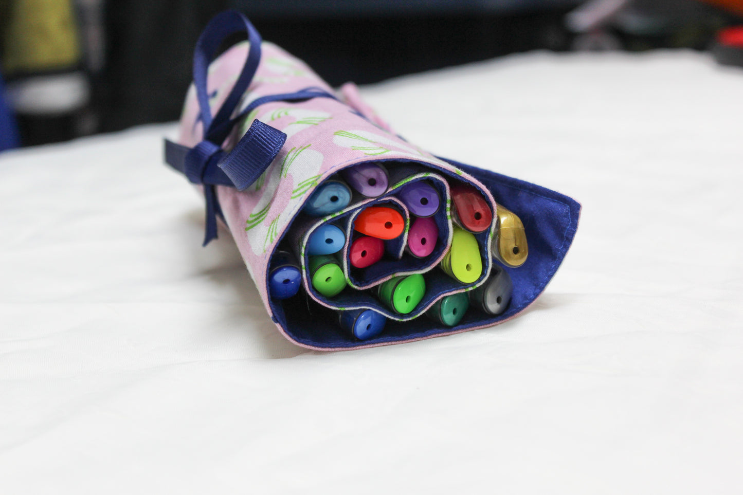 Anchor Print Writing Utensil Roll-up