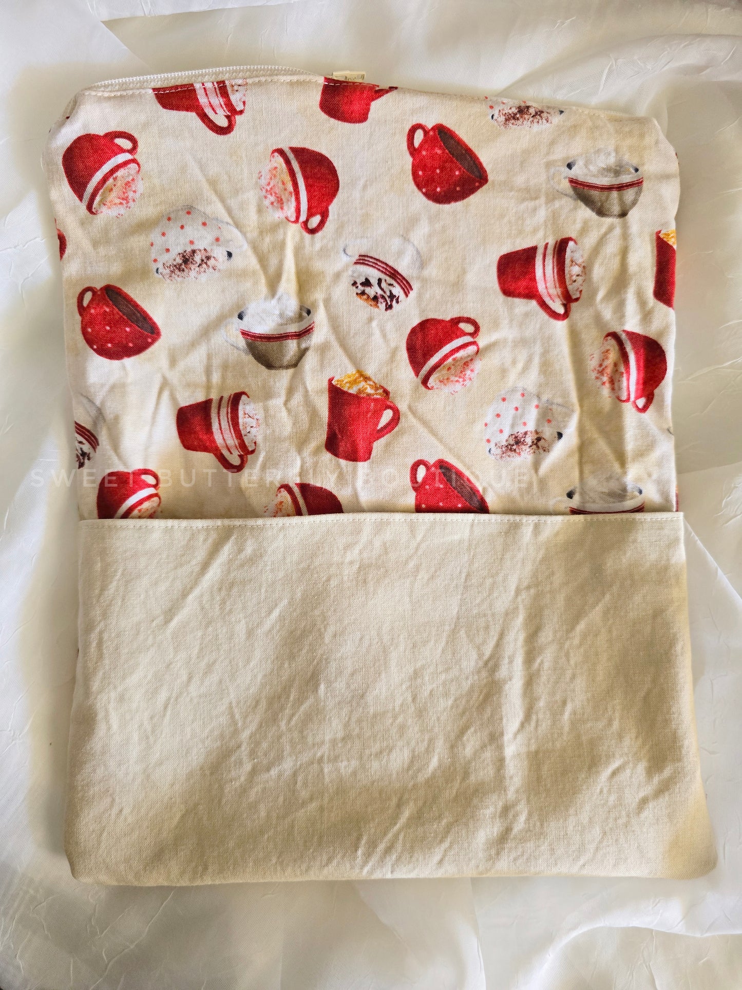 Hot Cocoa Mugs on cream background