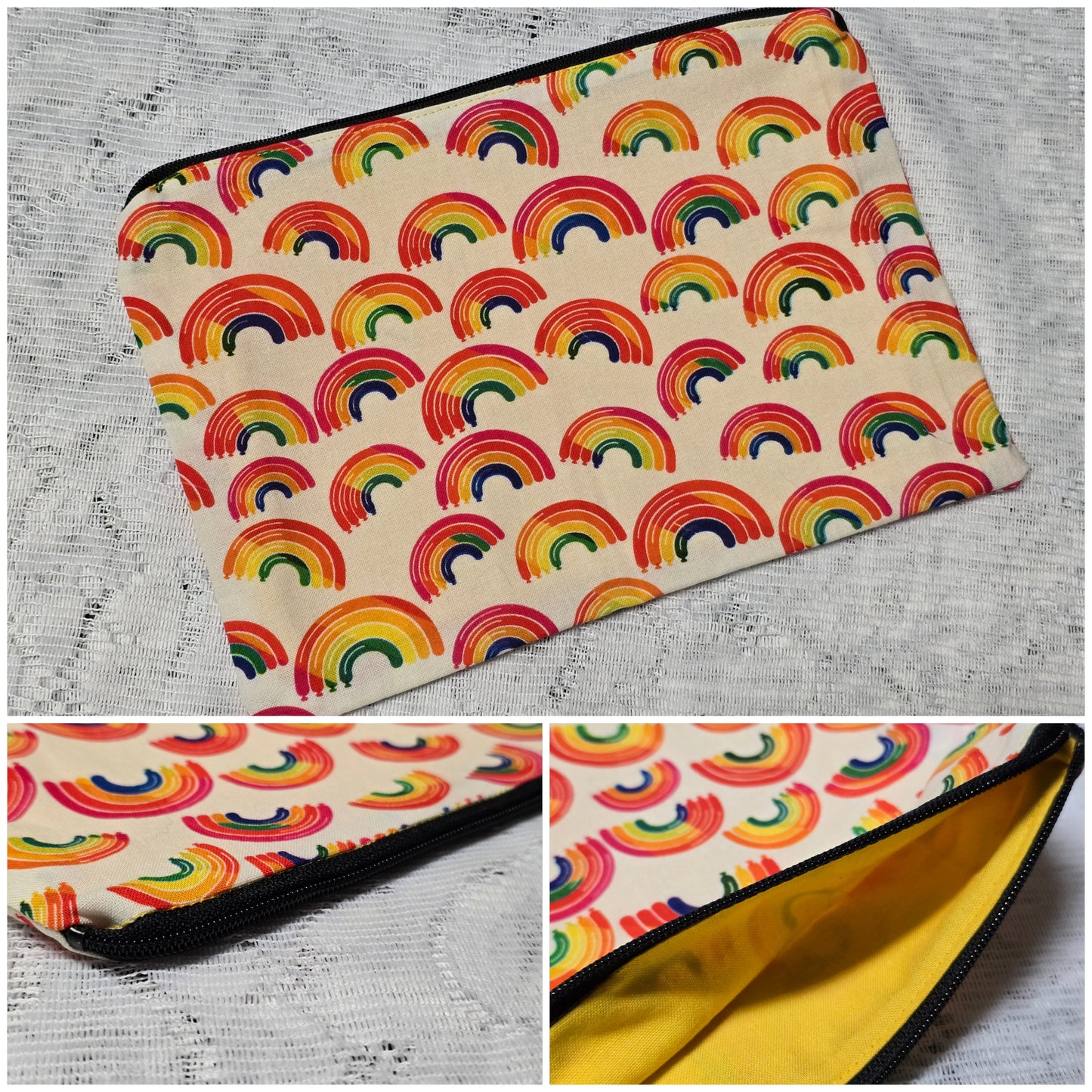 Rainbow balloons mutlipurpose zipper bag