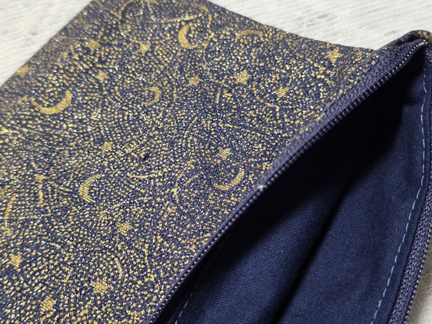 Gold Celestial multi purpose zipper bag