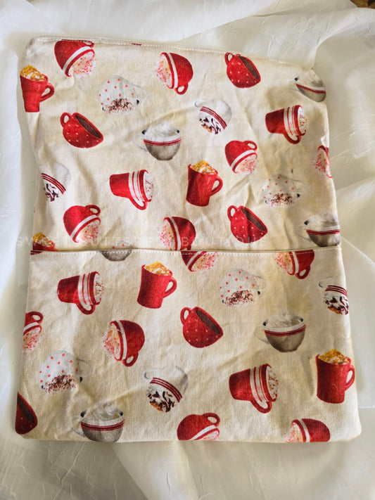 Hot Cocoa Mugs on cream background