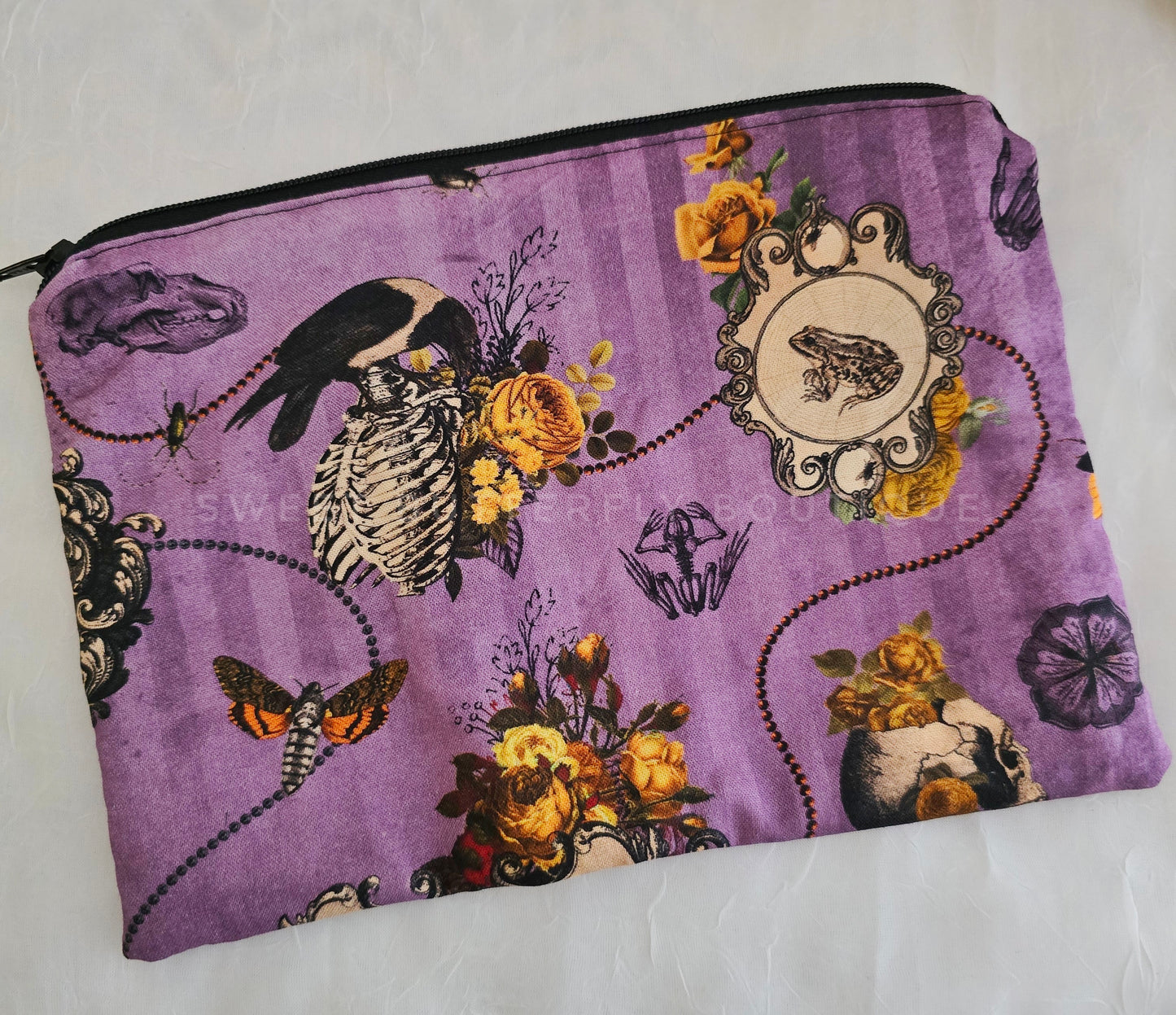 Spooky Purple Zipper Bag