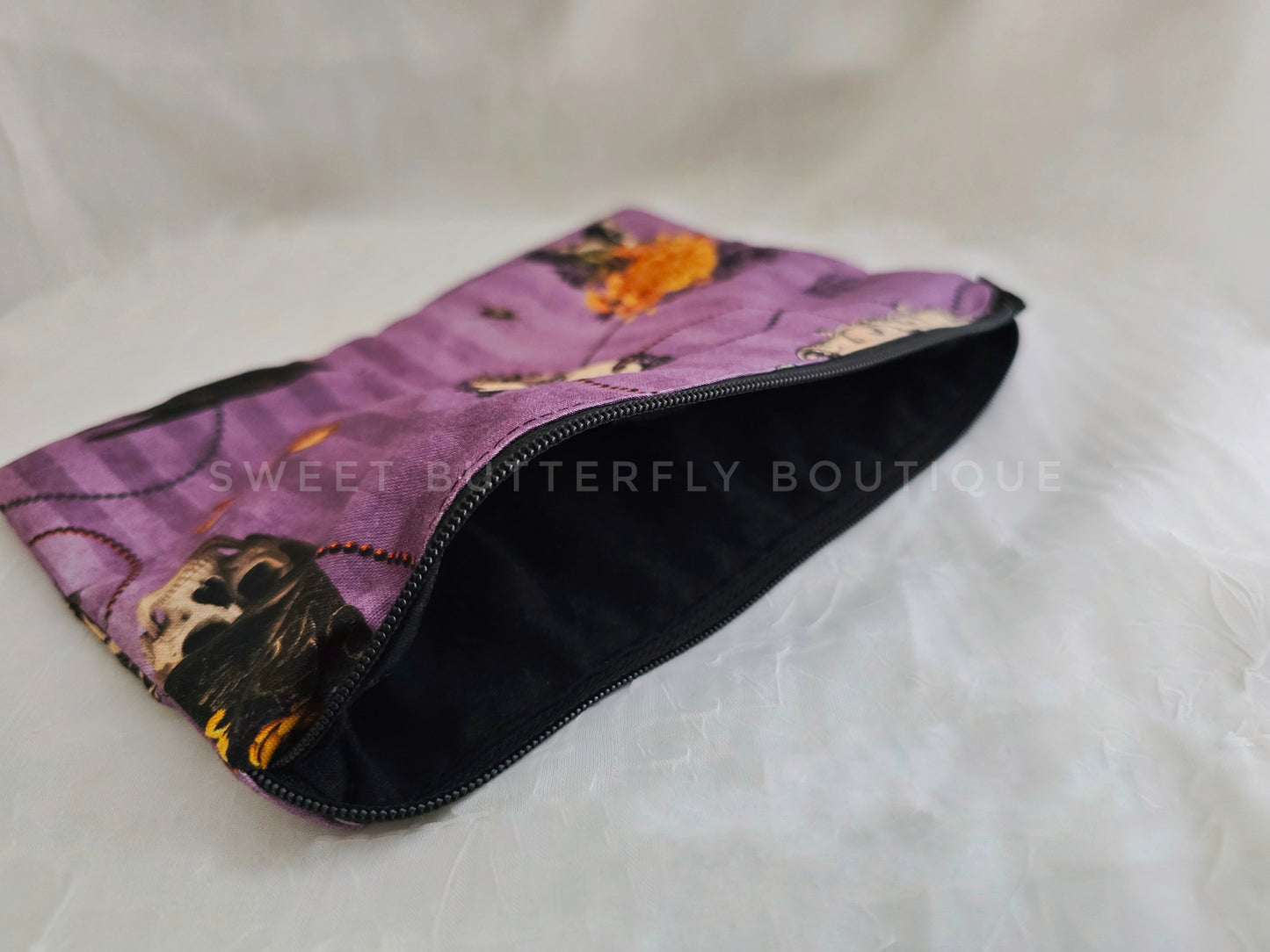 Spooky Purple Zipper Bag