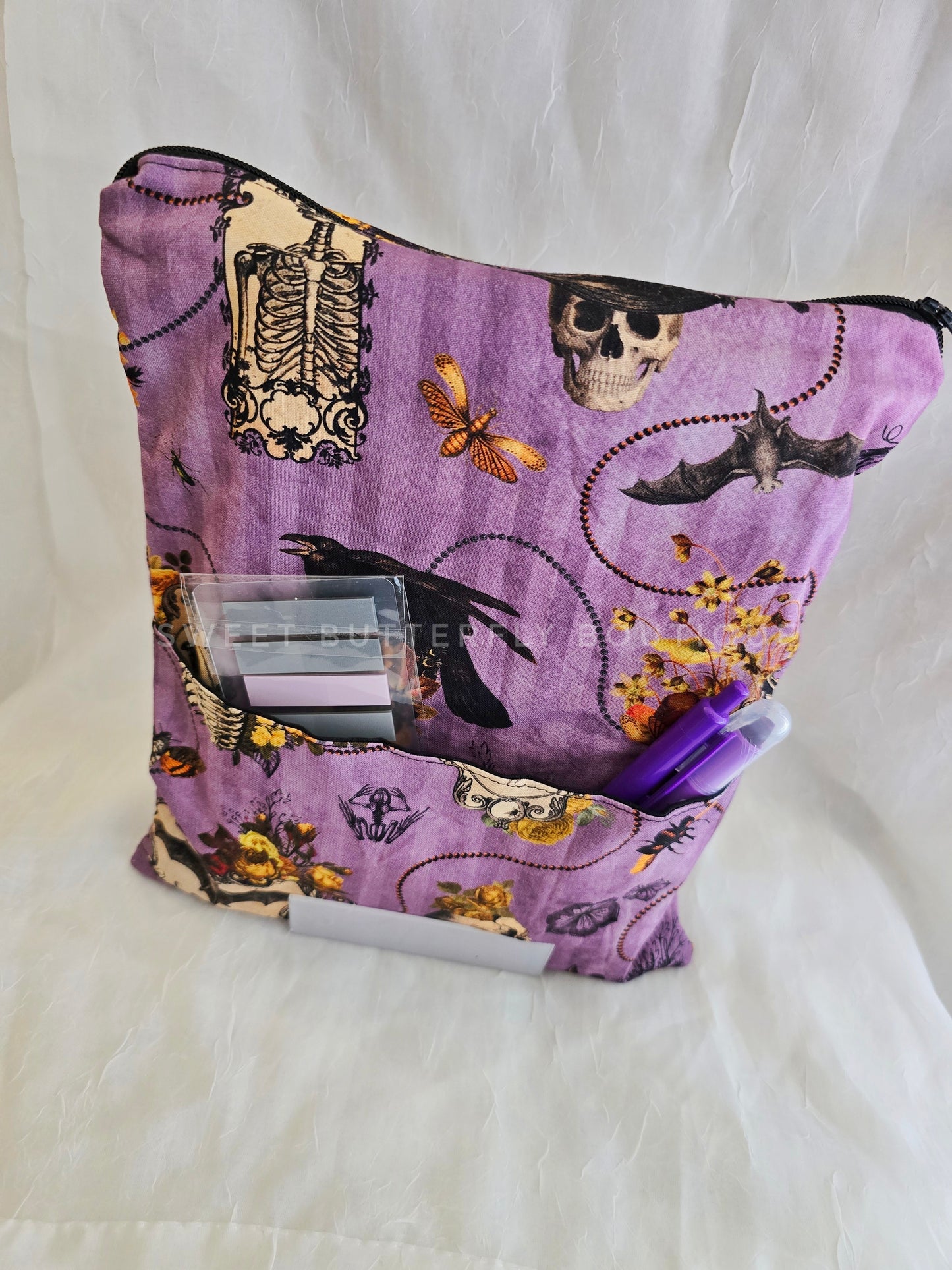 Spooky Purple Book Sleeve