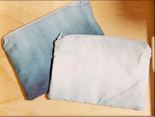 Icy blue multipurpose zipper bag