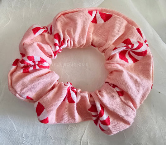 Peppermint candy scrunchy