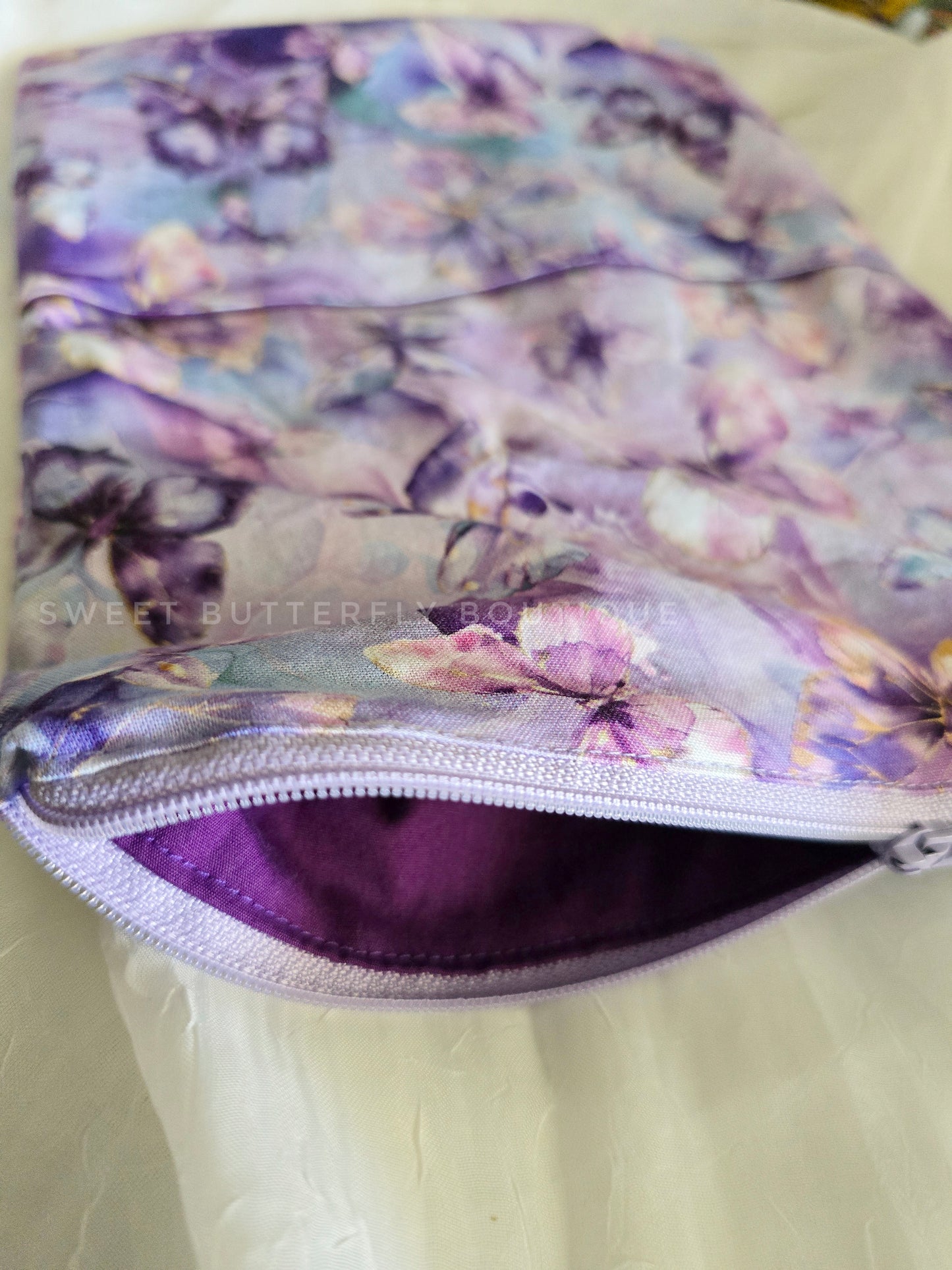 Purple Butterflies book sleeve